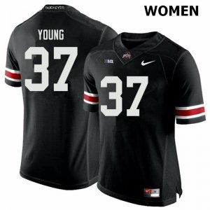 Women's Ohio State Buckeyes #37 Craig Young Black Nike NCAA College Football Jersey Restock ACT7244SS